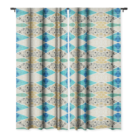 Marta Barragan Camarasa Geometric Mosaic abstract textures 2 Blackout Window Curtain