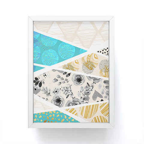 Marta Barragan Camarasa Geometric Mosaic abstract textures 2 Framed Mini Art Print