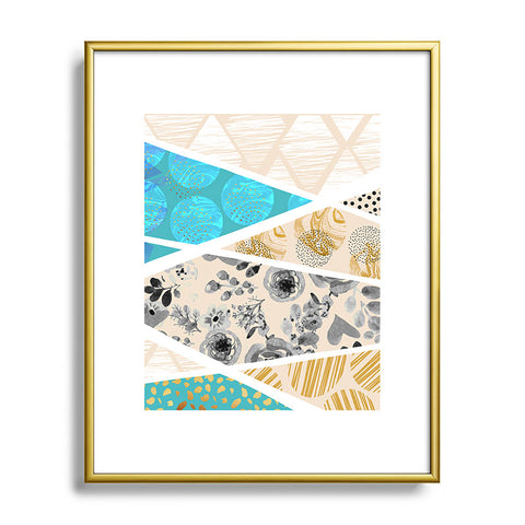 Marta Barragan Camarasa Geometric Mosaic abstract textures 2 Metal Framed Art Print