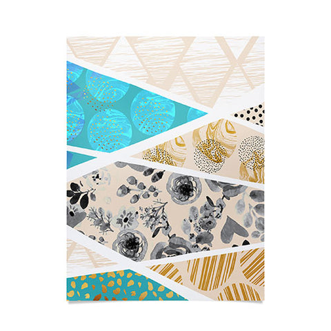 Marta Barragan Camarasa Geometric Mosaic abstract textures 2 Poster