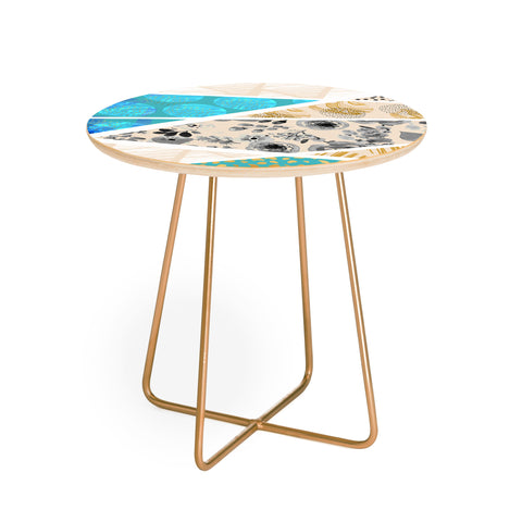 Marta Barragan Camarasa Geometric Mosaic abstract textures 2 Round Side Table