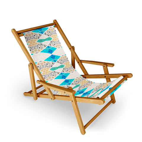 Marta Barragan Camarasa Geometric Mosaic abstract textures 2 Sling Chair