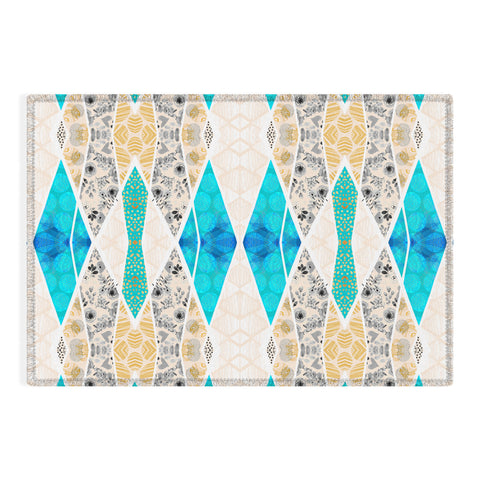 Marta Barragan Camarasa Geometric Mosaic abstract textures 2 Outdoor Rug