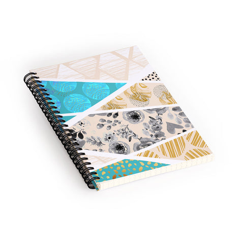 Marta Barragan Camarasa Geometric Mosaic abstract textures 2 Spiral Notebook