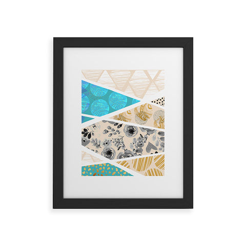Marta Barragan Camarasa Geometric Mosaic abstract textures 2 Framed Art Print