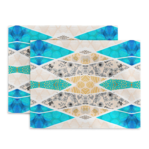 Marta Barragan Camarasa Geometric Mosaic abstract textures 2 Placemat