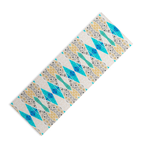 Marta Barragan Camarasa Geometric Mosaic abstract textures 2 Yoga Mat