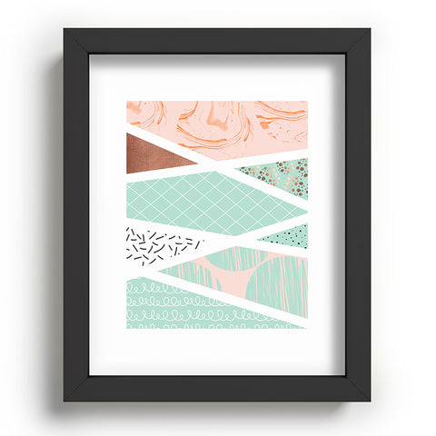Marta Barragan Camarasa Geometric Mosaic abstract textures Recessed Framing Rectangle