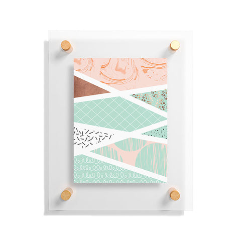 Marta Barragan Camarasa Geometric Mosaic abstract textures Floating Acrylic Print