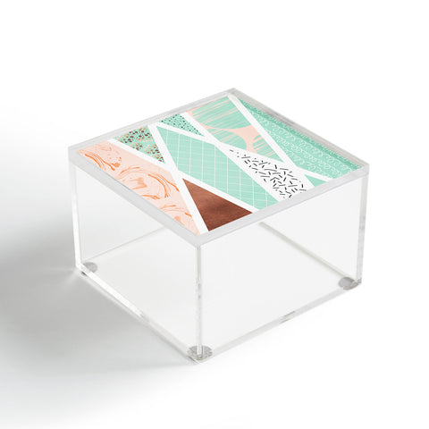Marta Barragan Camarasa Geometric Mosaic abstract textures Acrylic Box
