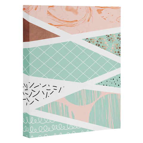 Marta Barragan Camarasa Geometric Mosaic abstract textures Art Canvas