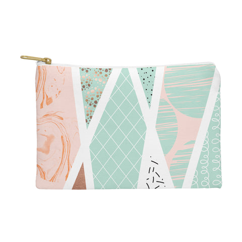 Marta Barragan Camarasa Geometric Mosaic abstract textures Pouch