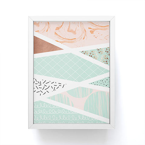 Marta Barragan Camarasa Geometric Mosaic abstract textures Framed Mini Art Print