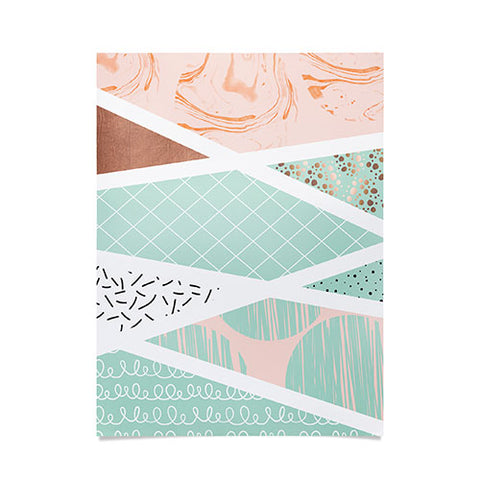 Marta Barragan Camarasa Geometric Mosaic abstract textures Poster