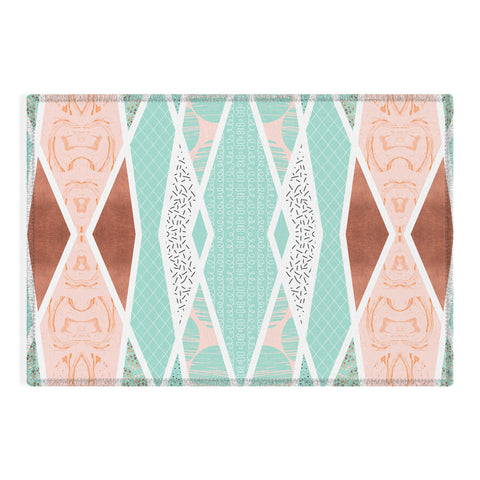 Marta Barragan Camarasa Geometric Mosaic abstract textures Outdoor Rug