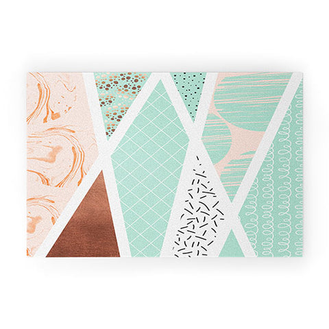 Marta Barragan Camarasa Geometric Mosaic abstract textures Welcome Mat