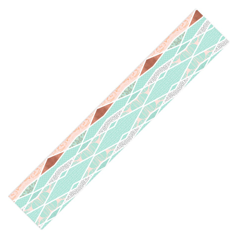 Marta Barragan Camarasa Geometric Mosaic abstract textures Table Runner