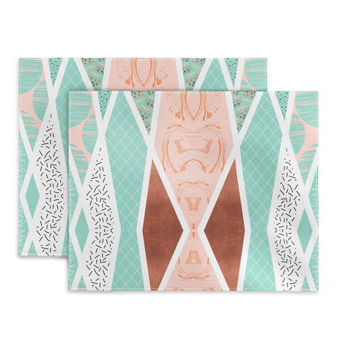 Marta Barragan Camarasa Geometric Mosaic abstract textures Placemat