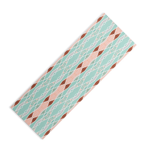 Marta Barragan Camarasa Geometric Mosaic abstract textures Yoga Mat