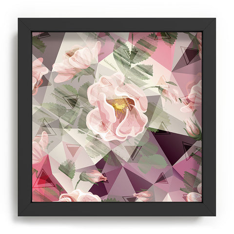 Marta Barragan Camarasa Geometric shapes and flowers Recessed Framing Square