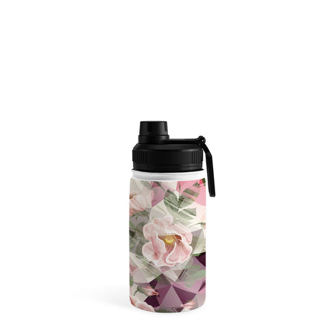 Marta Barragan Camarasa Geometric shapes and flowers Water Bottle