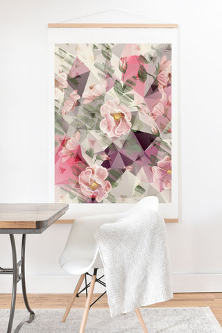 Marta Barragan Camarasa Geometric shapes and flowers Art Print And Hanger