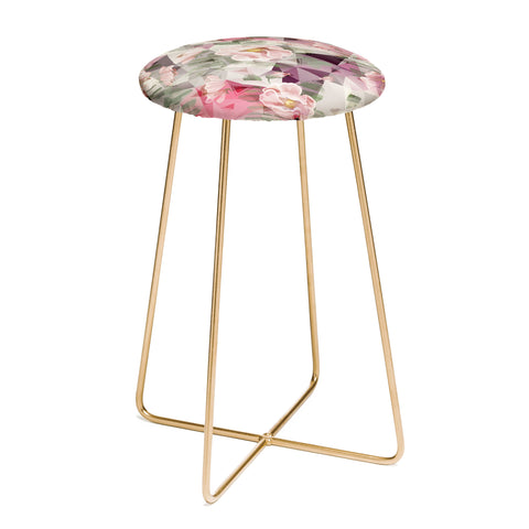 Marta Barragan Camarasa Geometric shapes and flowers Counter Stool