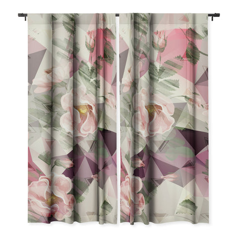 Marta Barragan Camarasa Geometric shapes and flowers Blackout Non Repeat