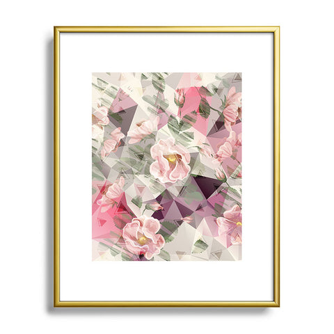 Marta Barragan Camarasa Geometric shapes and flowers Metal Framed Art Print
