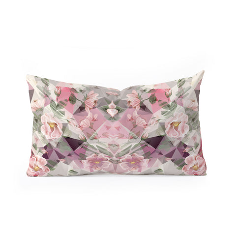 Marta Barragan Camarasa Geometric shapes and flowers Oblong Throw Pillow