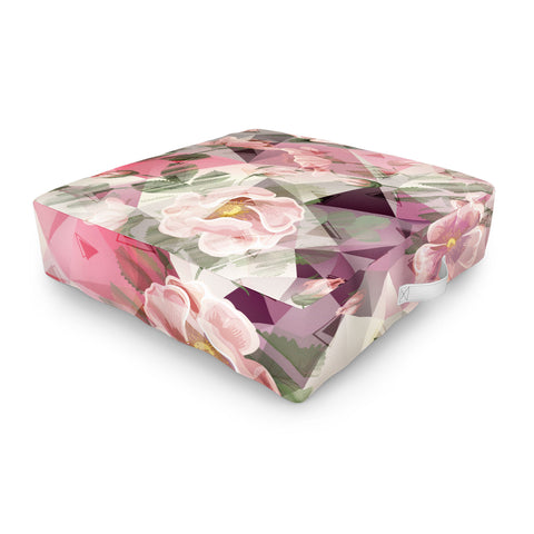 Marta Barragan Camarasa Geometric shapes and flowers Outdoor Floor Cushion