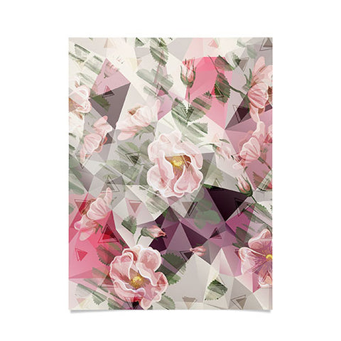 Marta Barragan Camarasa Geometric shapes and flowers Poster