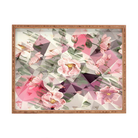 Marta Barragan Camarasa Geometric shapes and flowers Rectangular Tray