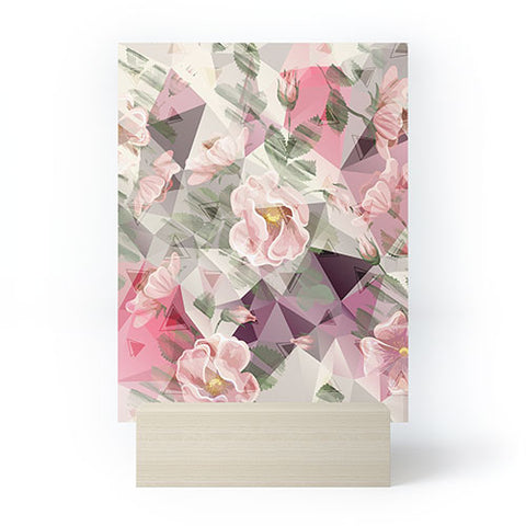 Marta Barragan Camarasa Geometric shapes and flowers Mini Art Print