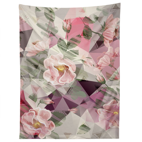 Marta Barragan Camarasa Geometric shapes and flowers Tapestry