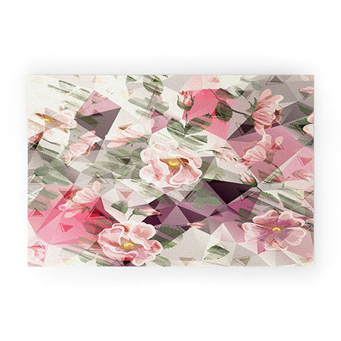 Marta Barragan Camarasa Geometric shapes and flowers Welcome Mat