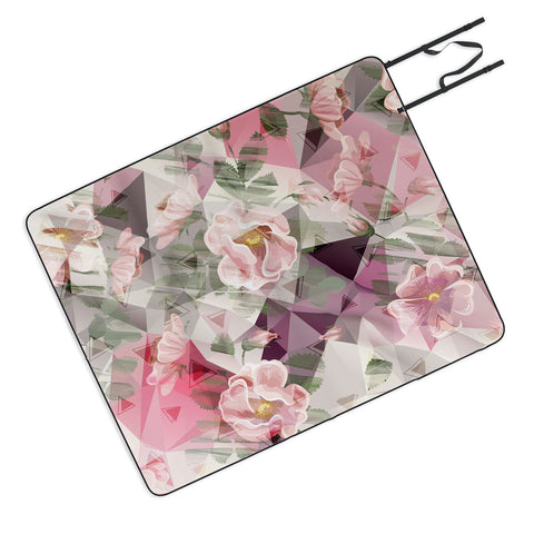 Marta Barragan Camarasa Geometric shapes and flowers Picnic Blanket