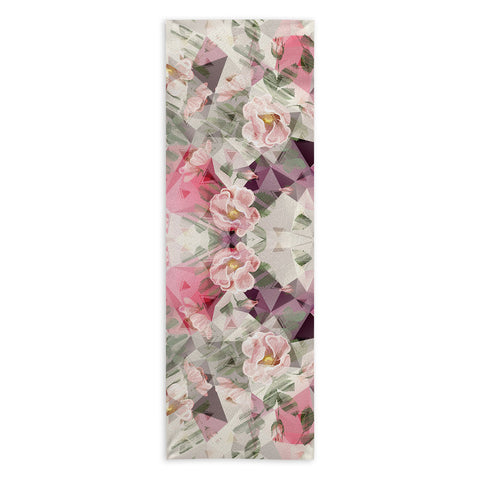 Marta Barragan Camarasa Geometric shapes and flowers Yoga Towel