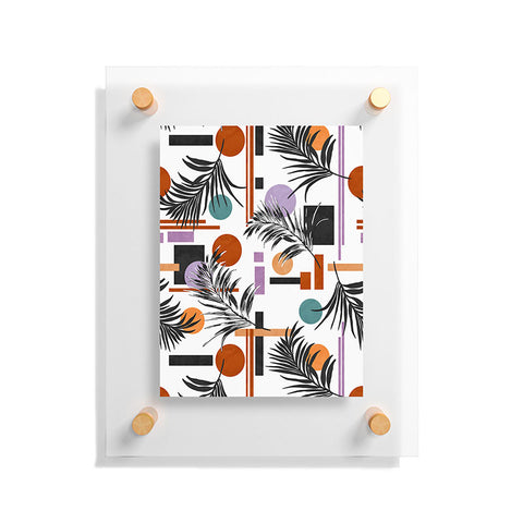 Marta Barragan Camarasa Geometric shapes and palm Floating Acrylic Print