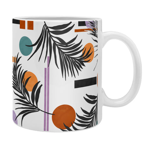 Marta Barragan Camarasa Geometric shapes and palm Coffee Mug