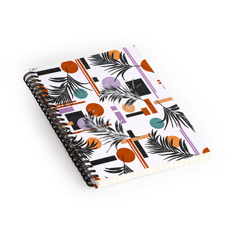 Marta Barragan Camarasa Geometric shapes and palm Spiral Notebook