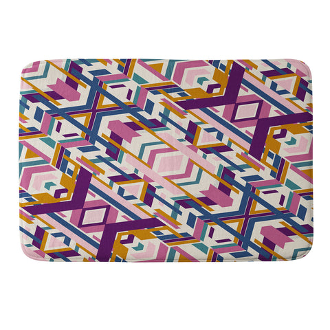 Marta Barragan Camarasa Geometric tribe Memory Foam Bath Mat