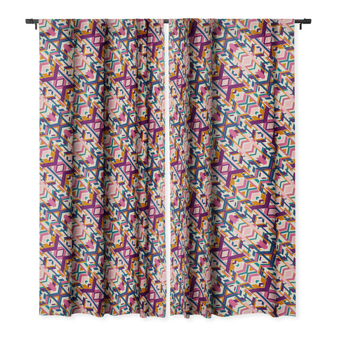 Marta Barragan Camarasa Geometric tribe Blackout Window Curtain