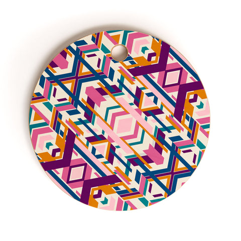 Marta Barragan Camarasa Geometric tribe Cutting Board Round