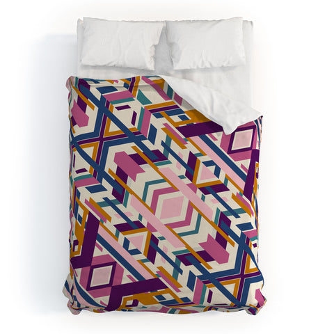 Marta Barragan Camarasa Geometric tribe Duvet Cover