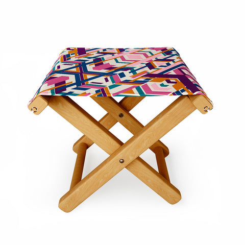 Marta Barragan Camarasa Geometric tribe Folding Stool