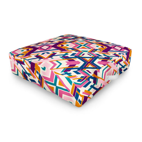 Marta Barragan Camarasa Geometric tribe Outdoor Floor Cushion