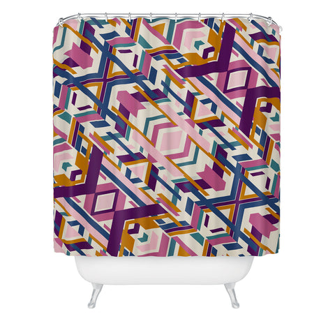 Marta Barragan Camarasa Geometric tribe Shower Curtain