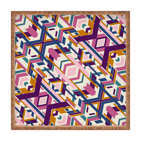 Marta Barragan Camarasa Geometric tribe Square Tray