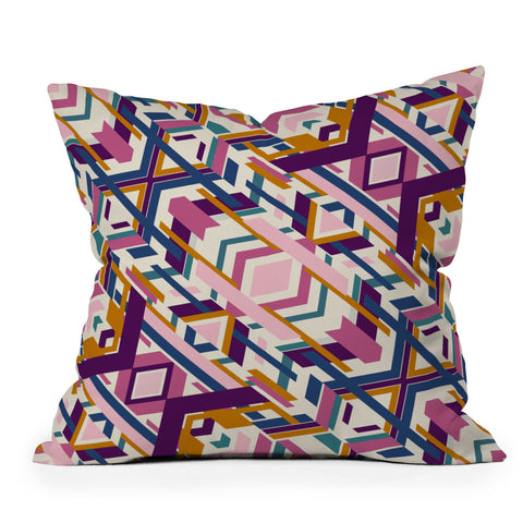 Marta Barragan Camarasa Geometric tribe Throw Pillow
